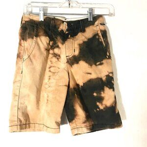 Vans Shorts Tie Dye size 26 Cotton Tied Dyed Black Vintage Skate Punk Upcycled